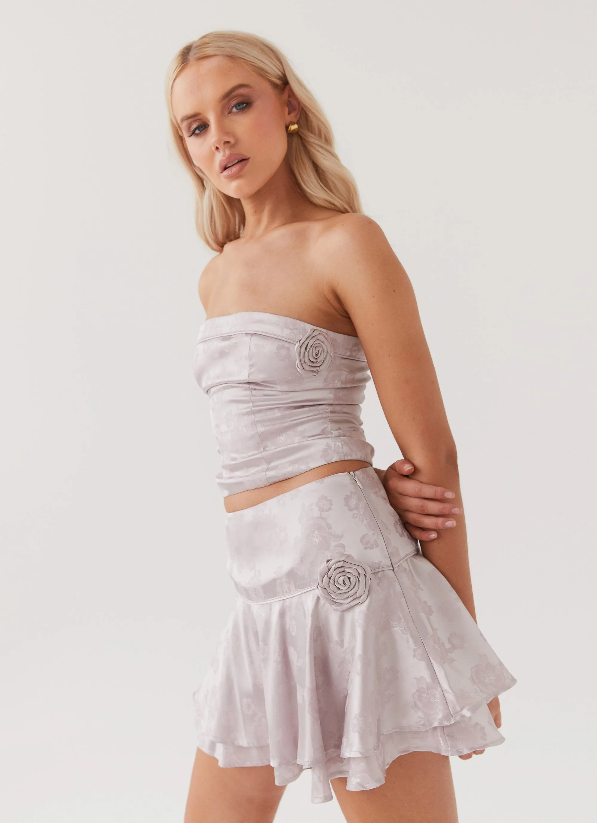 Jasmine Rose Mini Skirt - Rosette Haute sold by Peppermayo