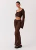 Rosalina Crochet Maxi Skirt - Chocolate sold by Peppermayo
