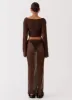 Rosalina Crochet Maxi Skirt - Chocolate sold by Peppermayo