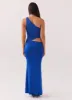 Seranella One Shoulder Maxi Dress - Cobalt sold by Peppermayo