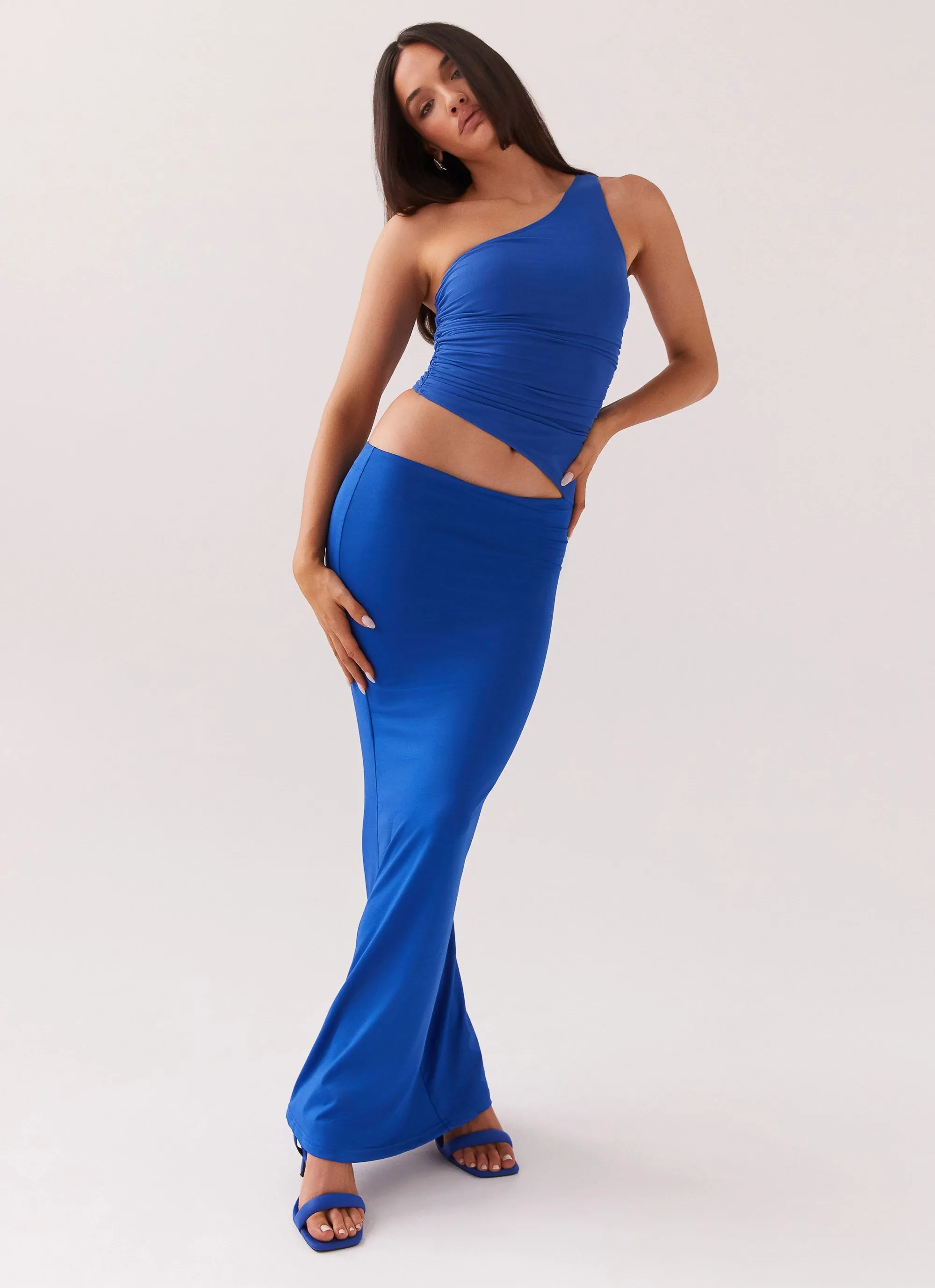 Seranella One Shoulder Maxi Dress - Cobalt sold by Peppermayo product image thumbnail 5