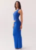 Seranella One Shoulder Maxi Dress - Cobalt sold by Peppermayo