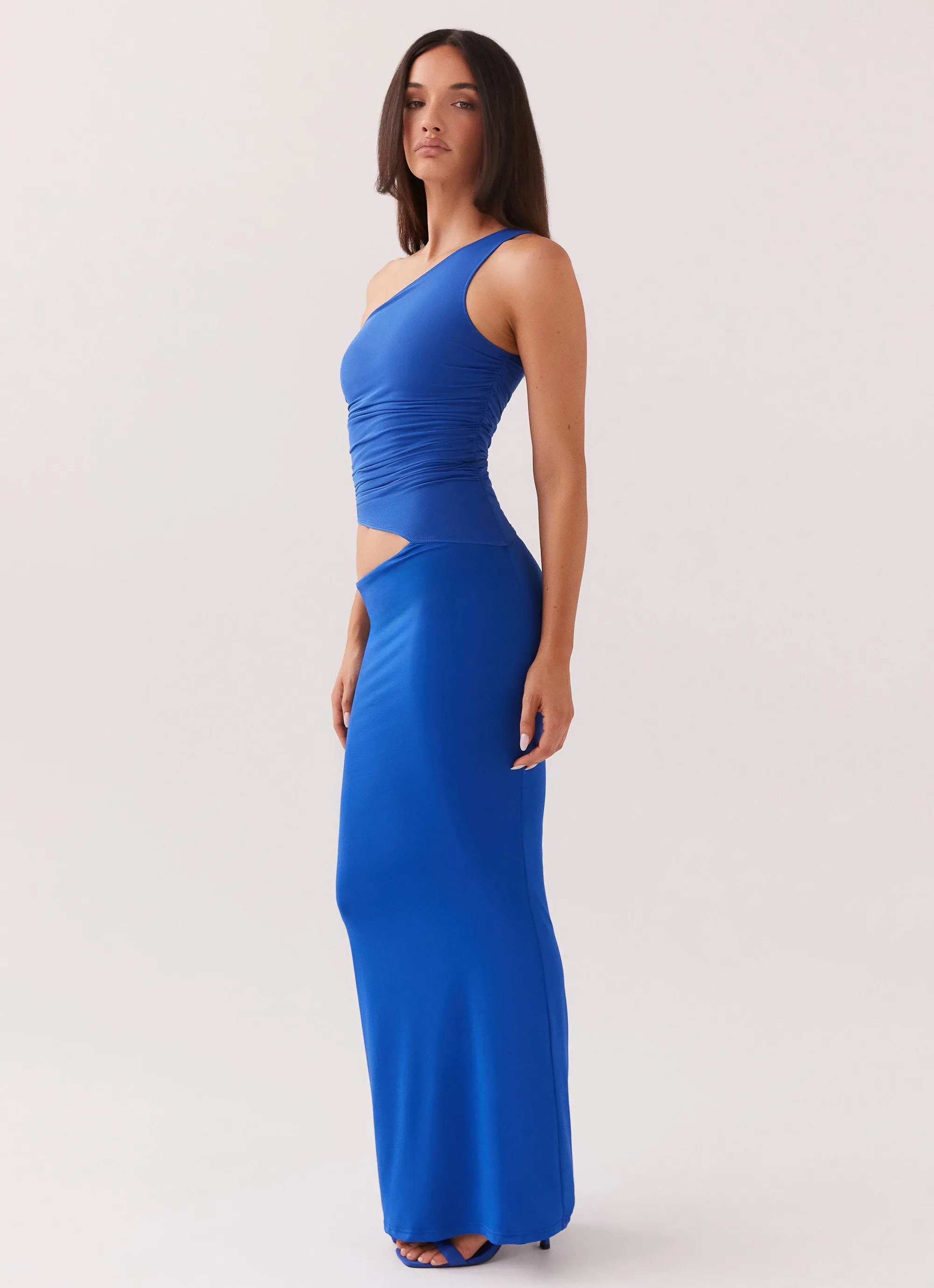 Seranella One Shoulder Maxi Dress - Cobalt sold by Peppermayo product image thumbnail 3