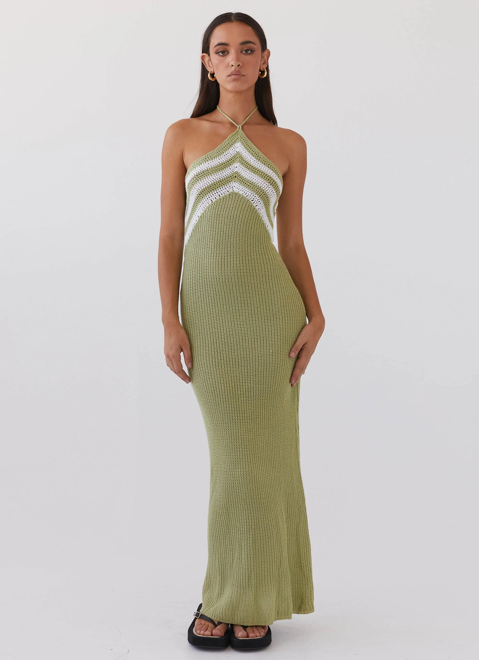 Masterpiece Knit Maxi Dress - Forest sold by Peppermayo