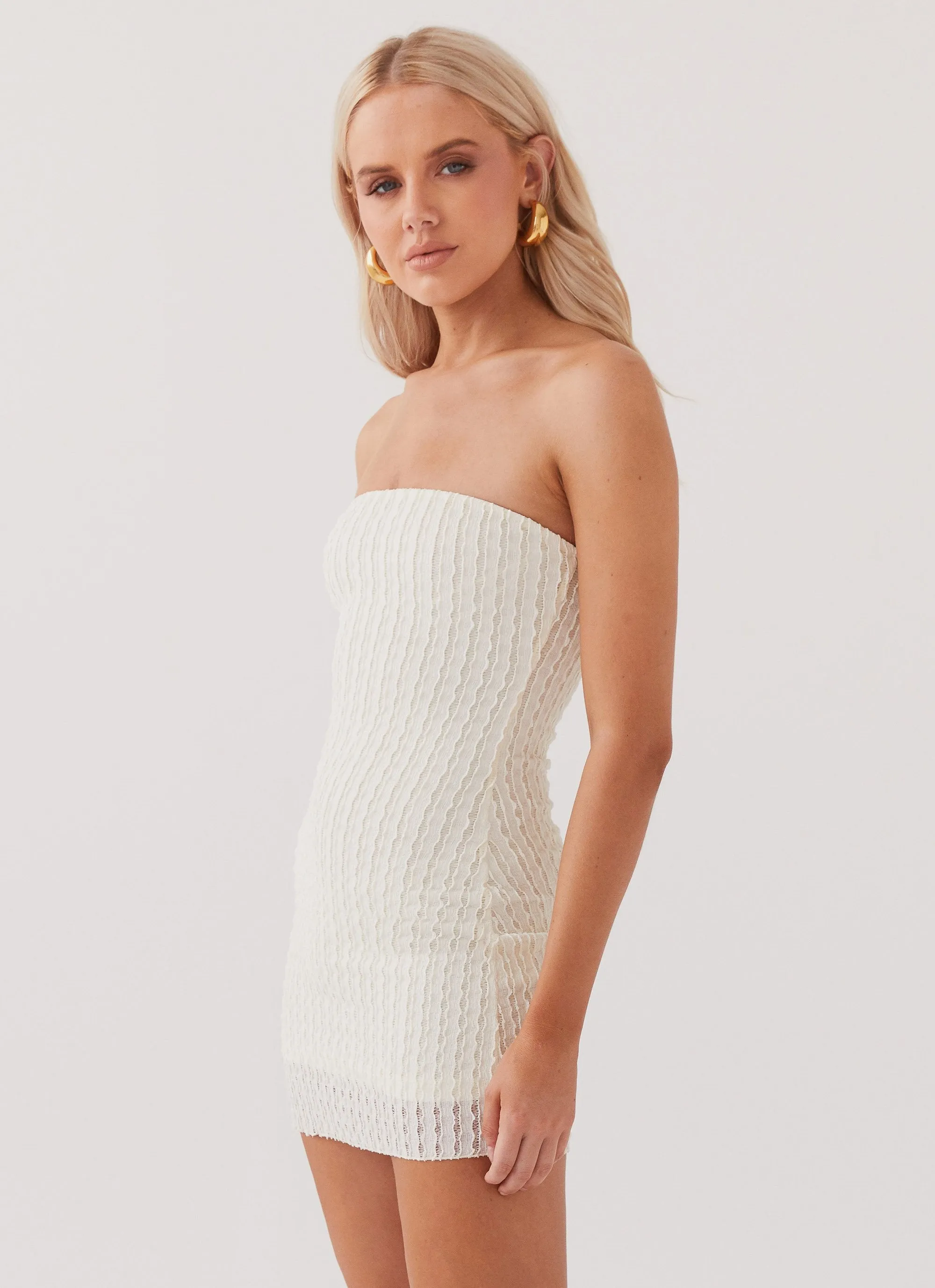 Calm Waters Knit Mini Dress - Cream sold by Peppermayo product image thumbnail 3