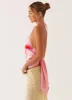 Dalila Beaded Tie Back Top - Pink Lily sold by Peppermayo