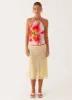 Dalila Beaded Tie Back Top - Pink Lily sold by Peppermayo