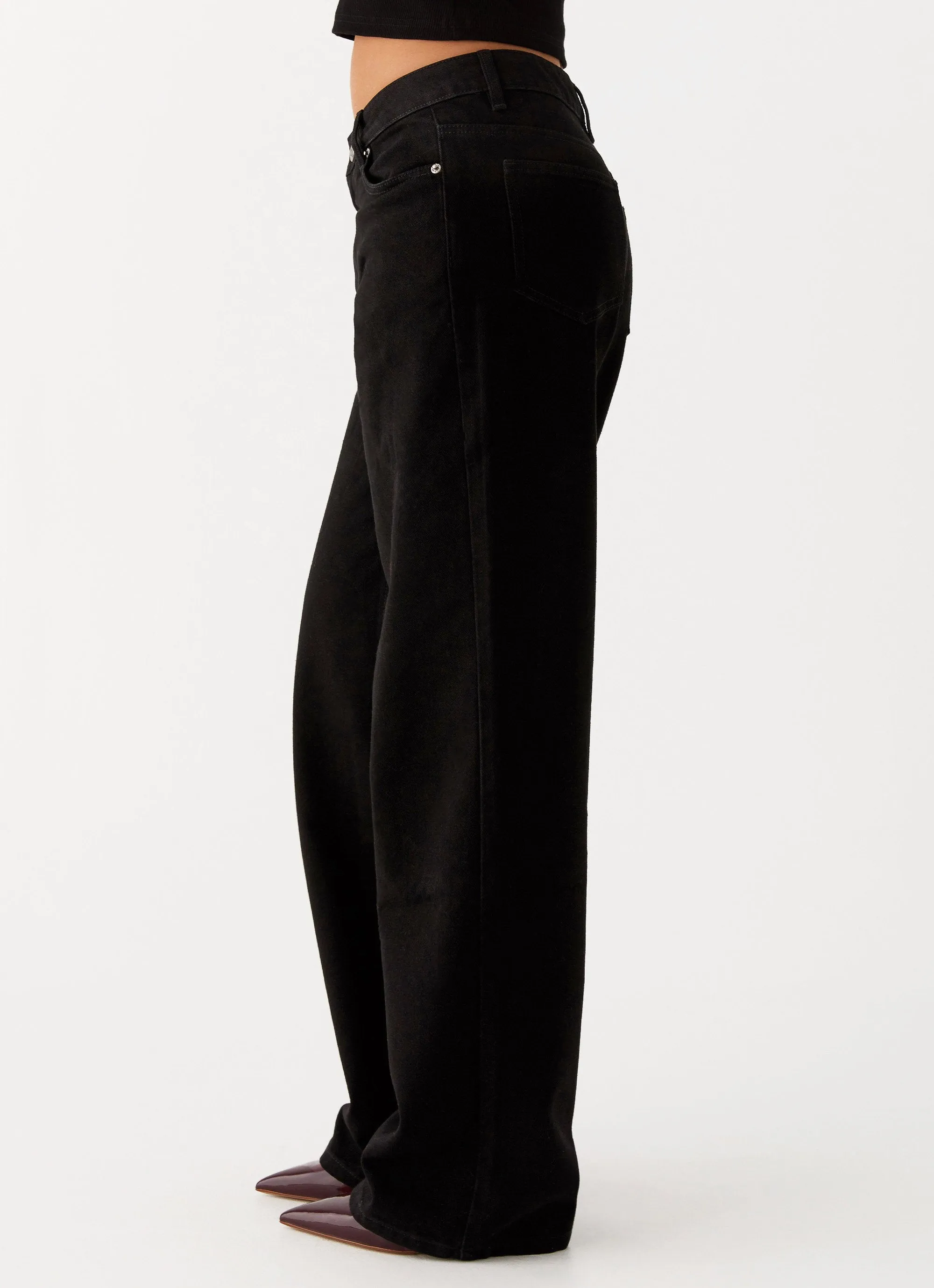 Keanna Low Rise Denim Jeans - Black sold by Peppermayo product image thumbnail 3