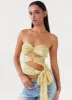 Sunlight Cascade Top - Daffodil sold by Peppermayo