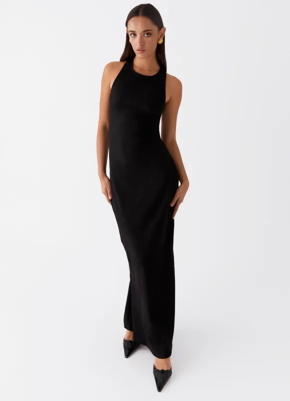 Alice Cut Out Maxi Dress - Black sold by Peppermayo