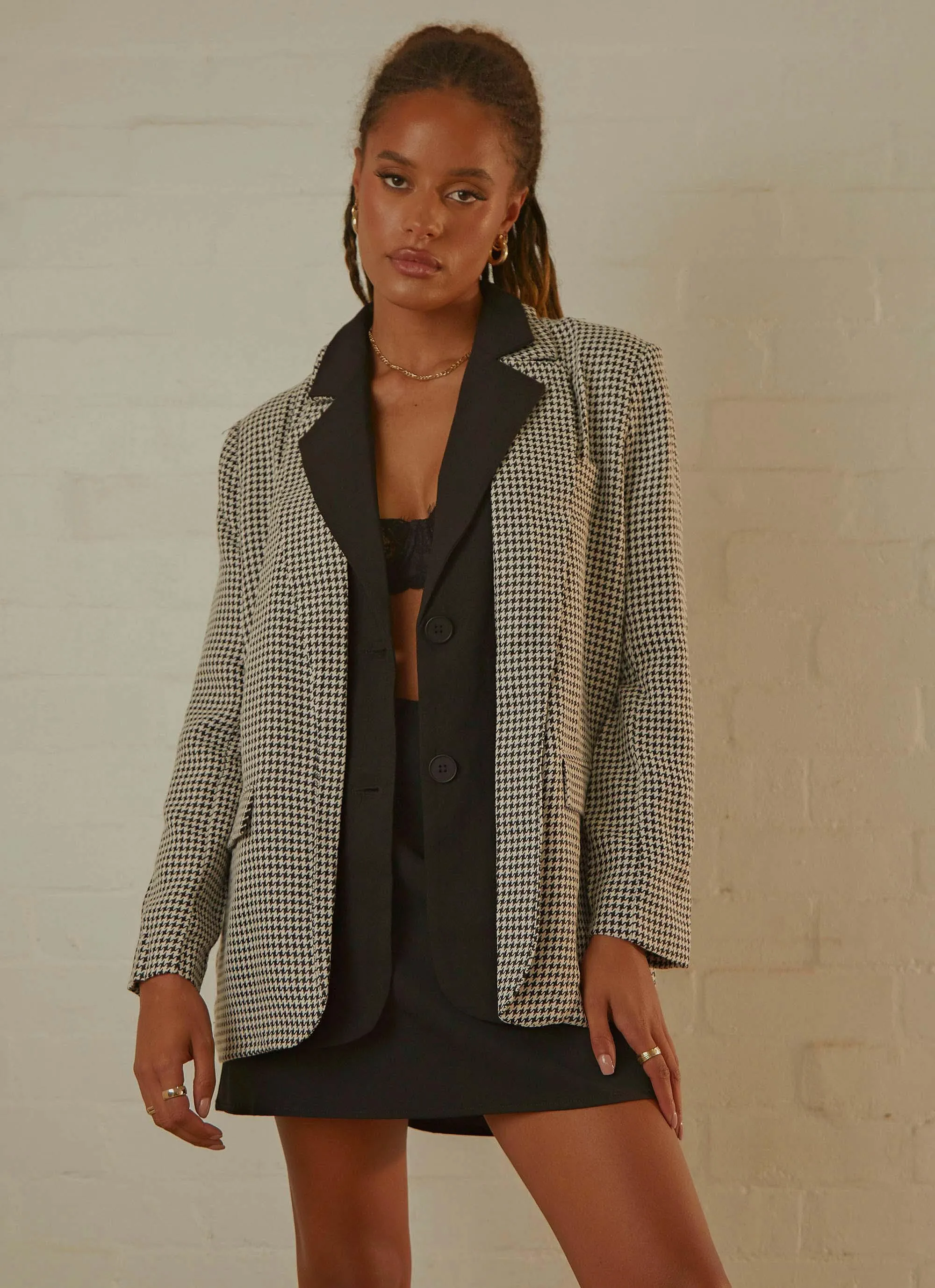 Jorden Blazer - Black and White Check sold by Peppermayo product image thumbnail 3