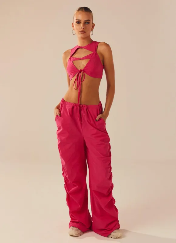 Fluorescent Nights Pants - Fluorescent Pink sold by Peppermayo