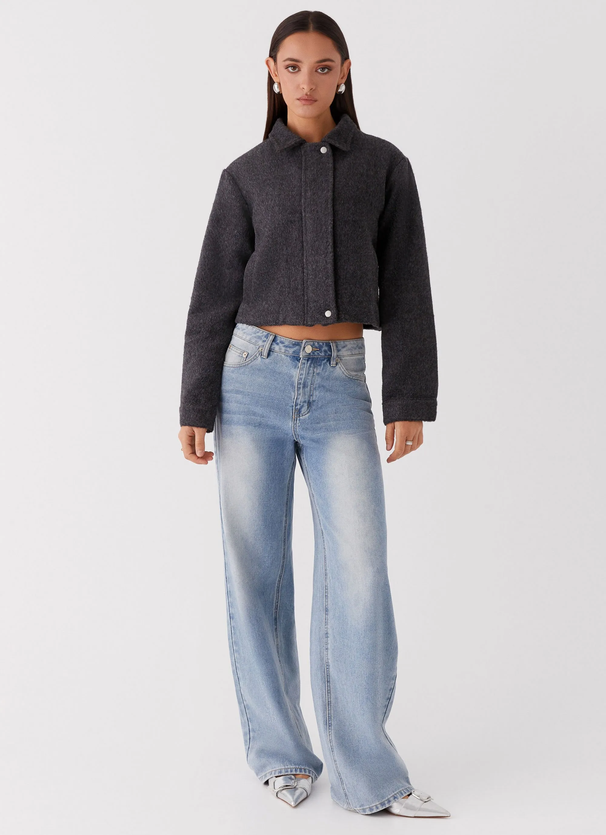 Lexi Jayde Wool Zip Jacket - Dark Grey sold by Peppermayo product image thumbnail 4