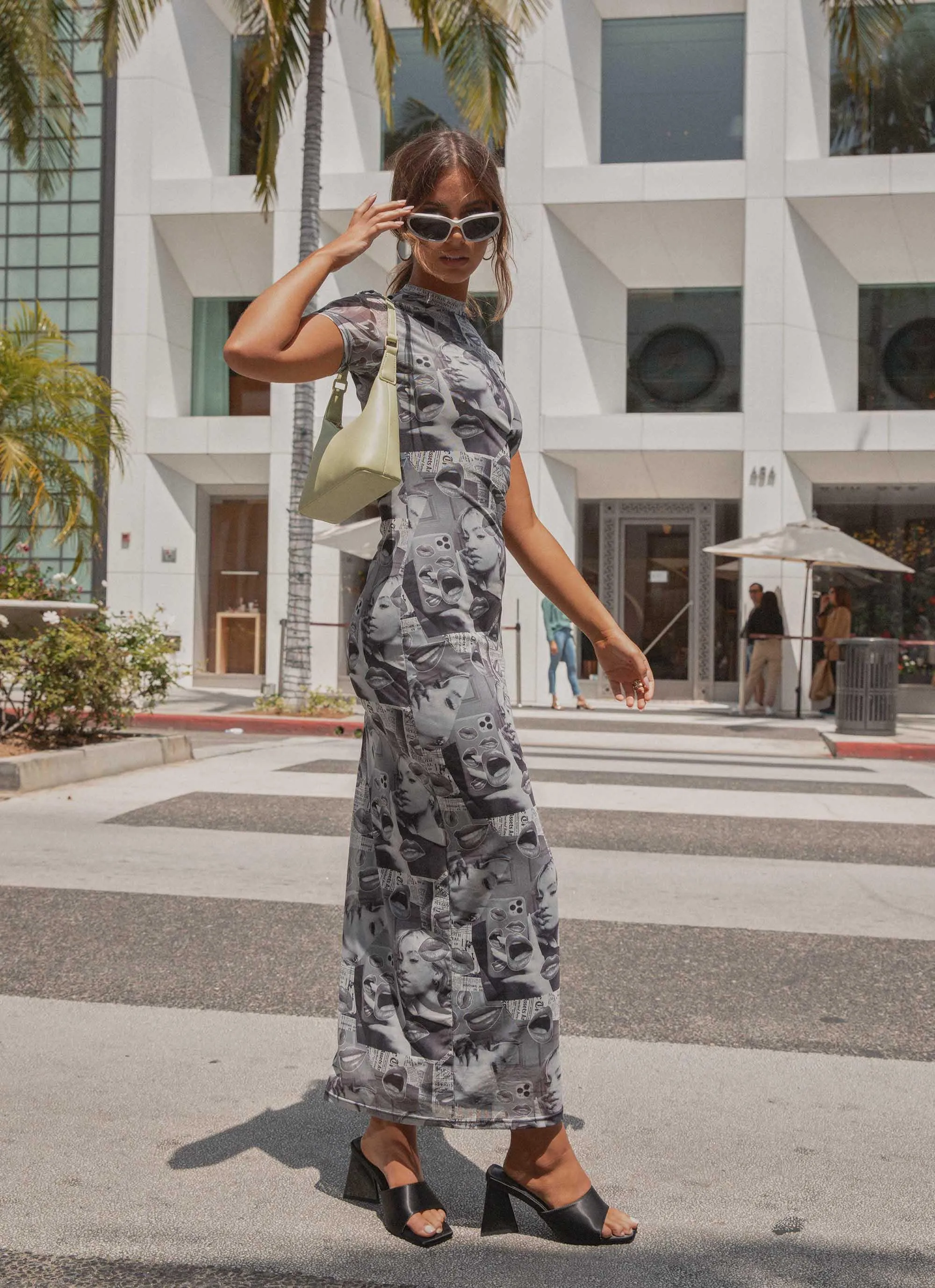 Angel Energy Maxi Dress - Riley Collage sold by Peppermayo