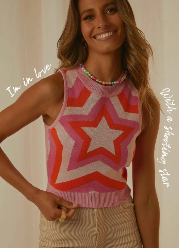 Celestial Knit Crop - Pink sold by Peppermayo