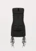 Delta Lace Up Mini Dress - Black sold by Peppermayo