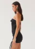 Delta Lace Up Mini Dress - Black sold by Peppermayo