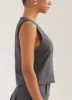 Cartwright Vest Top - Gunmetal Grey sold by Peppermayo