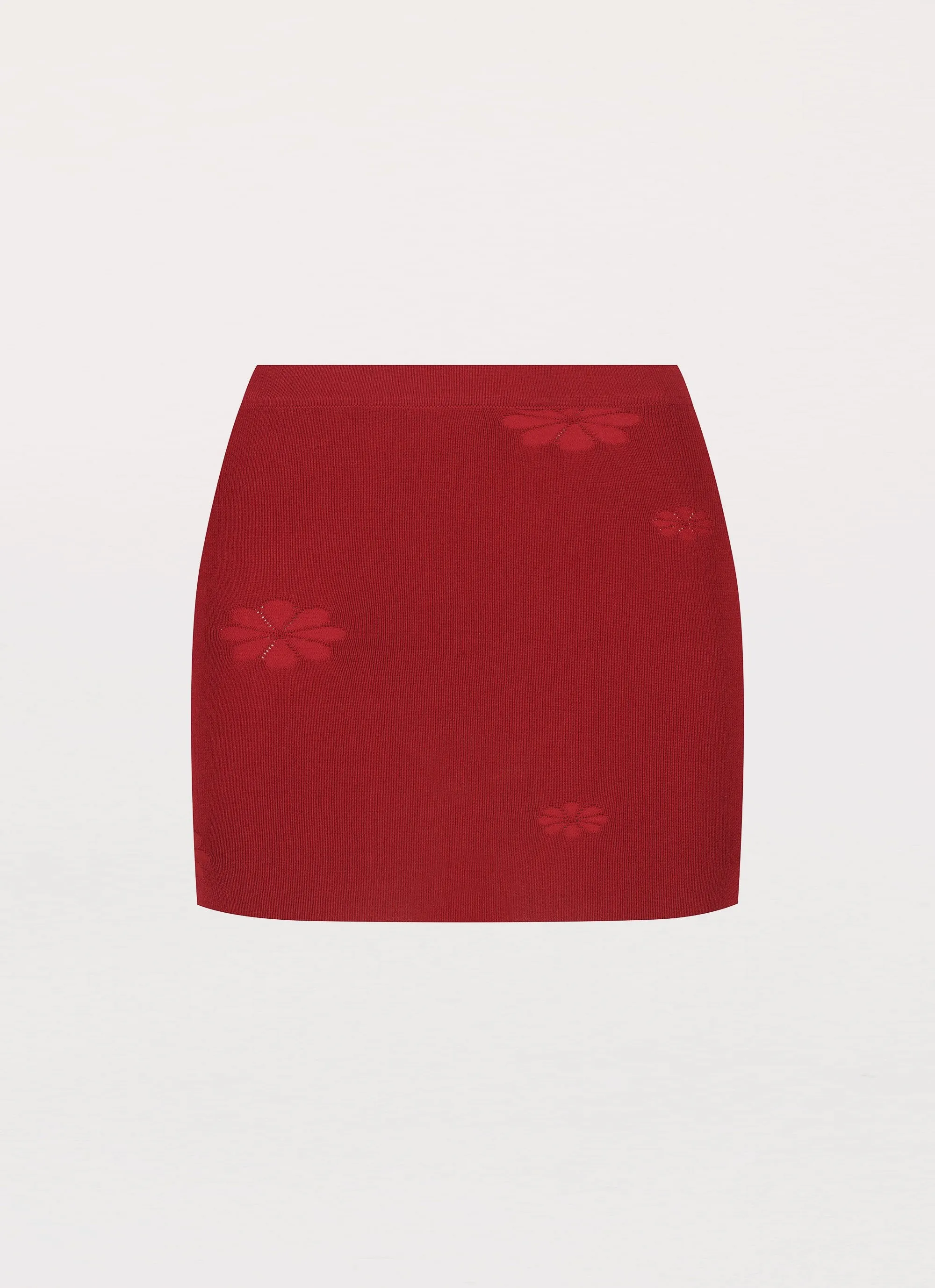 Holly Knit Mini Skirt - Rouge Red sold by Peppermayo product image thumbnail 3