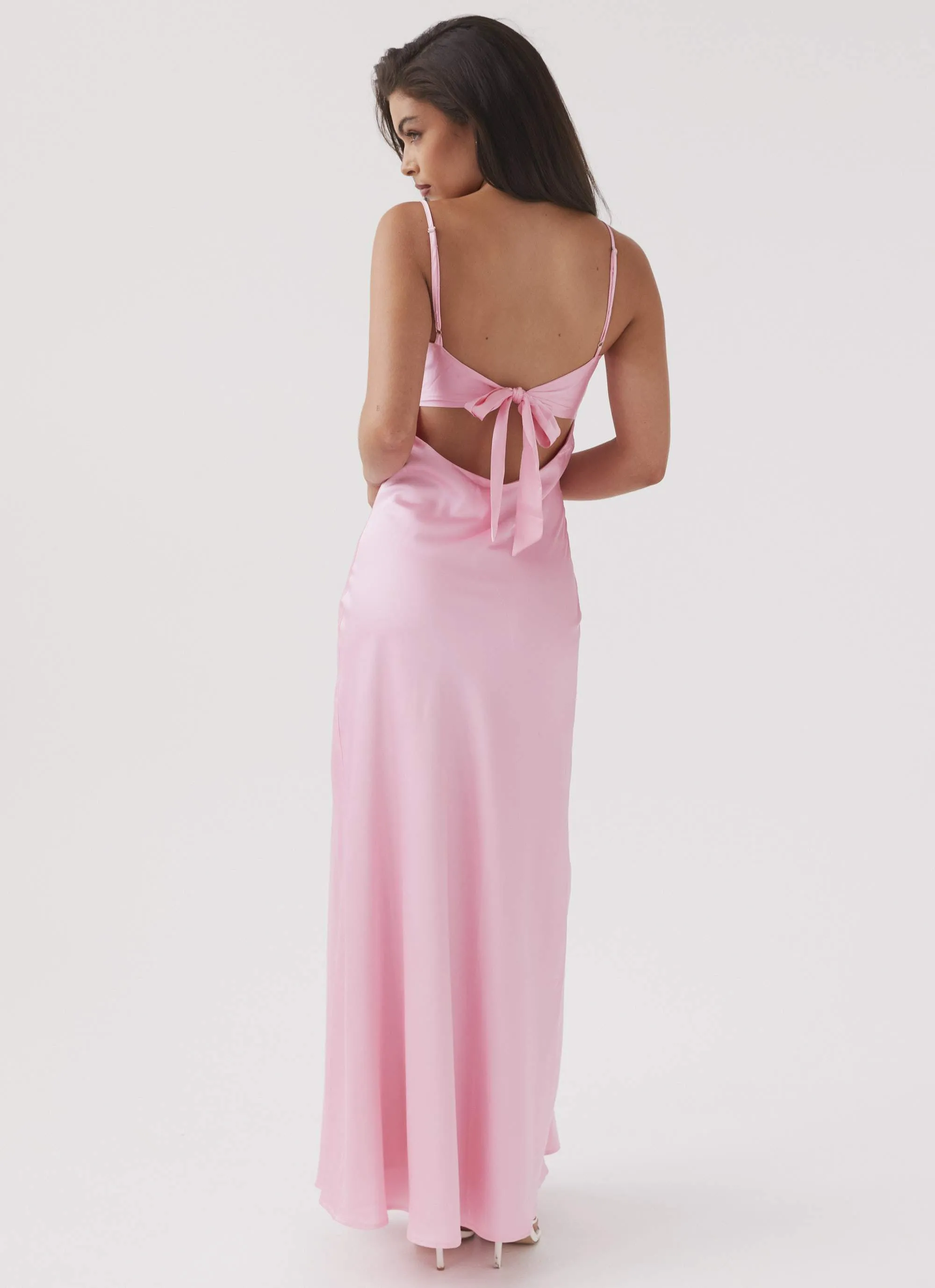 Flora Satin Maxi Dress - Candy sold by Peppermayo product image thumbnail 5