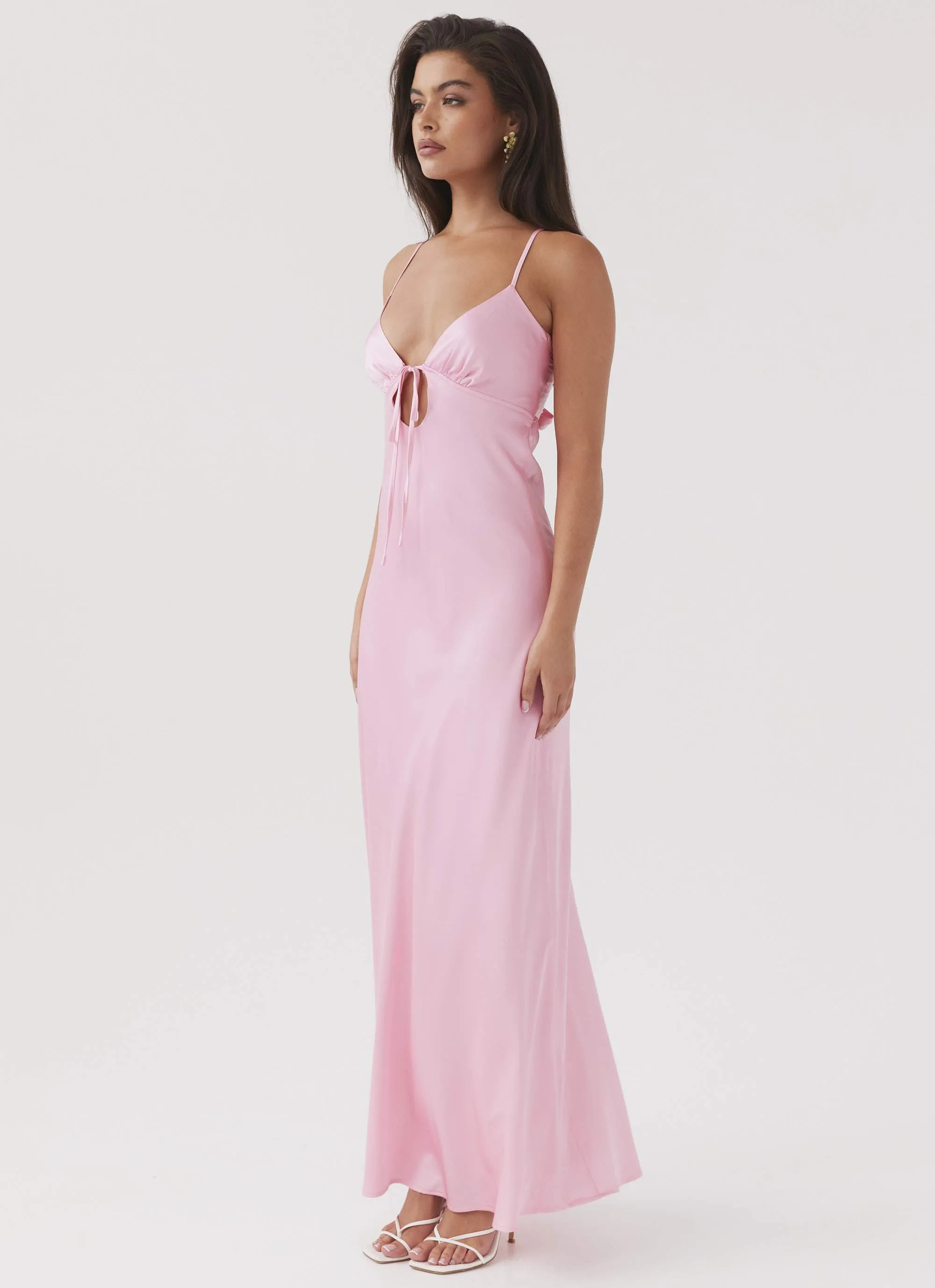 Flora Satin Maxi Dress - Candy sold by Peppermayo product image thumbnail 4