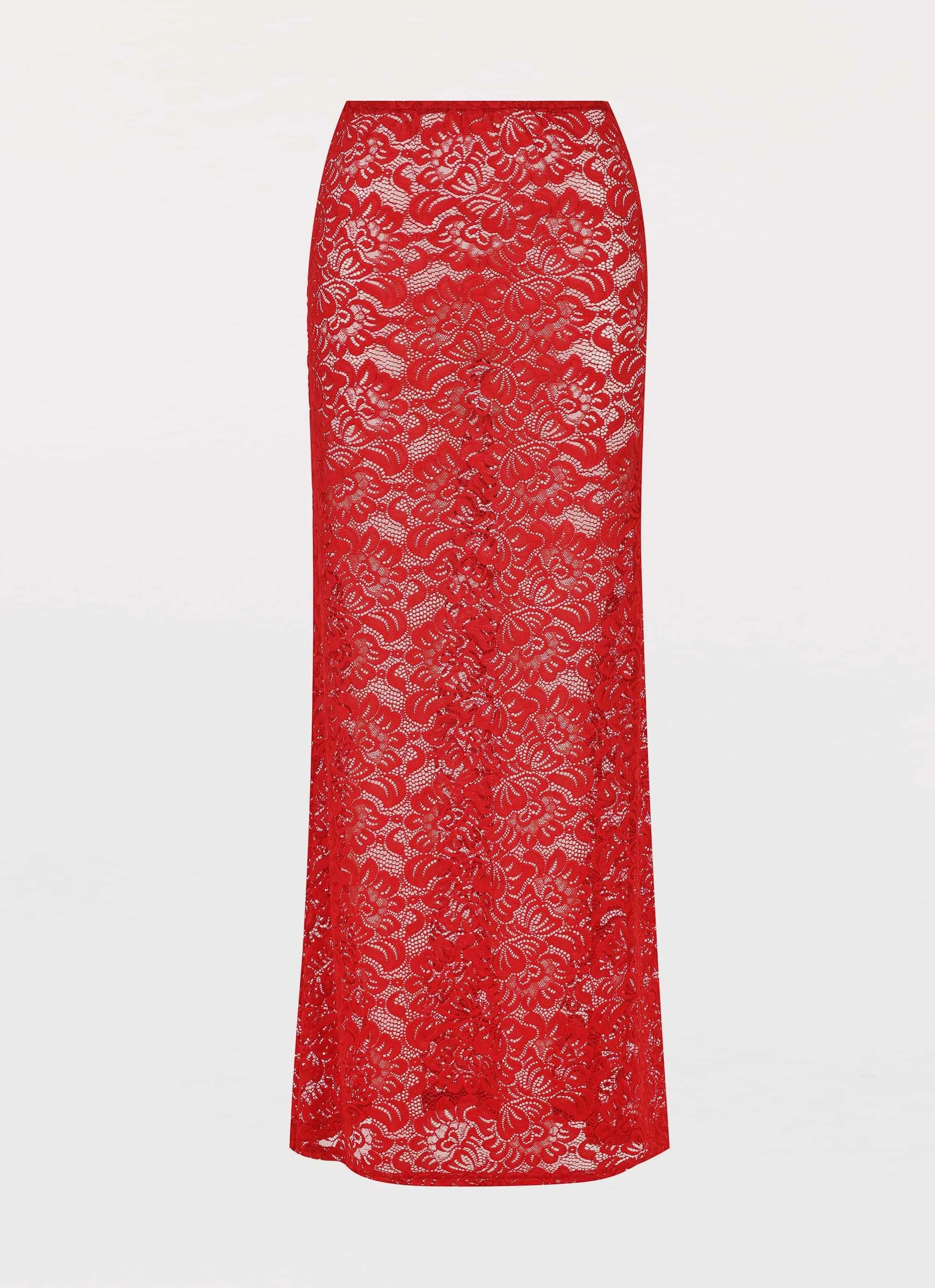 Zephyra Lace Maxi Skirt - Red sold by Peppermayo product image thumbnail 2