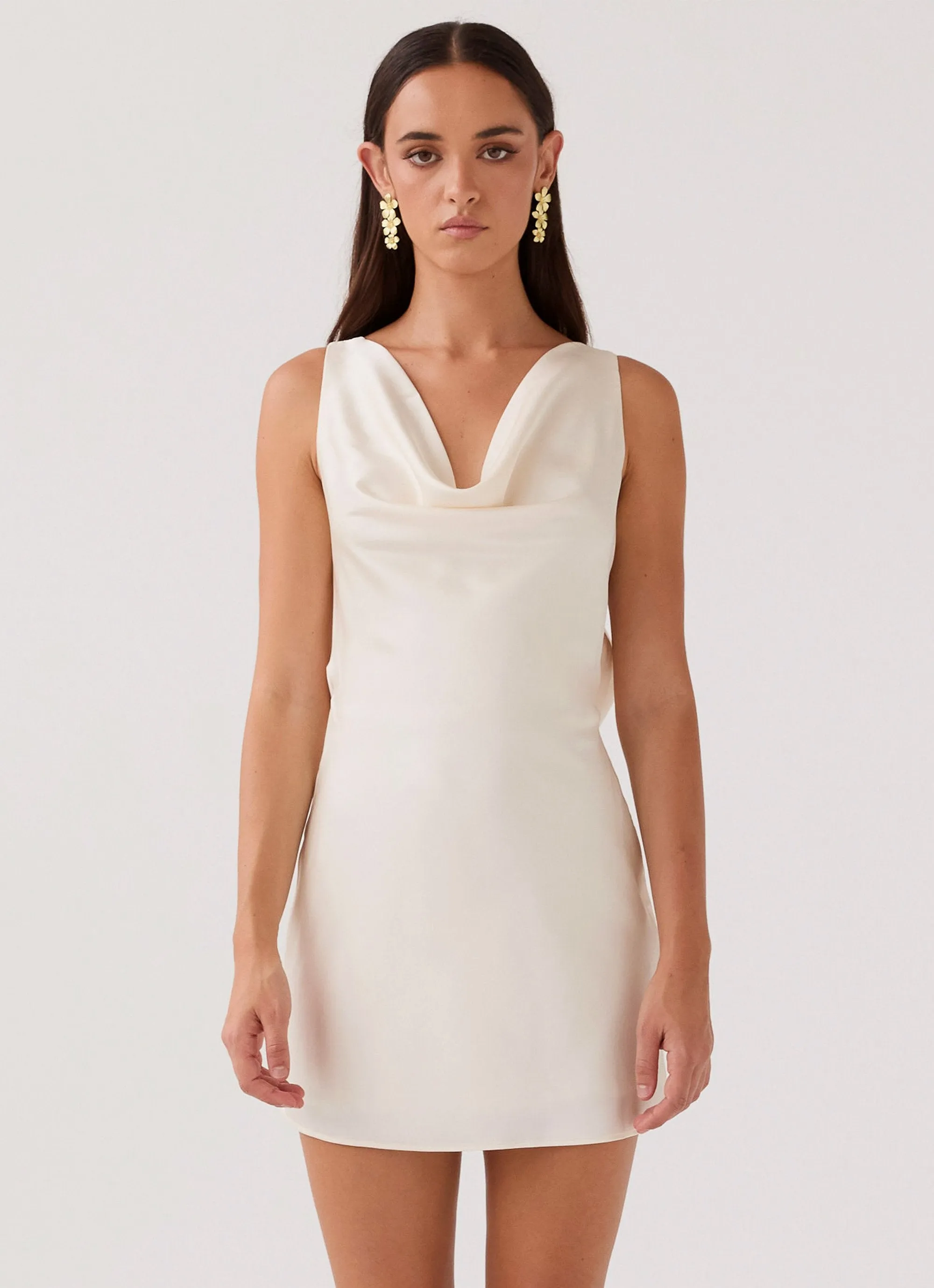 Be Mine Satin Mini Dress - Ivory sold by Peppermayo product image thumbnail 2