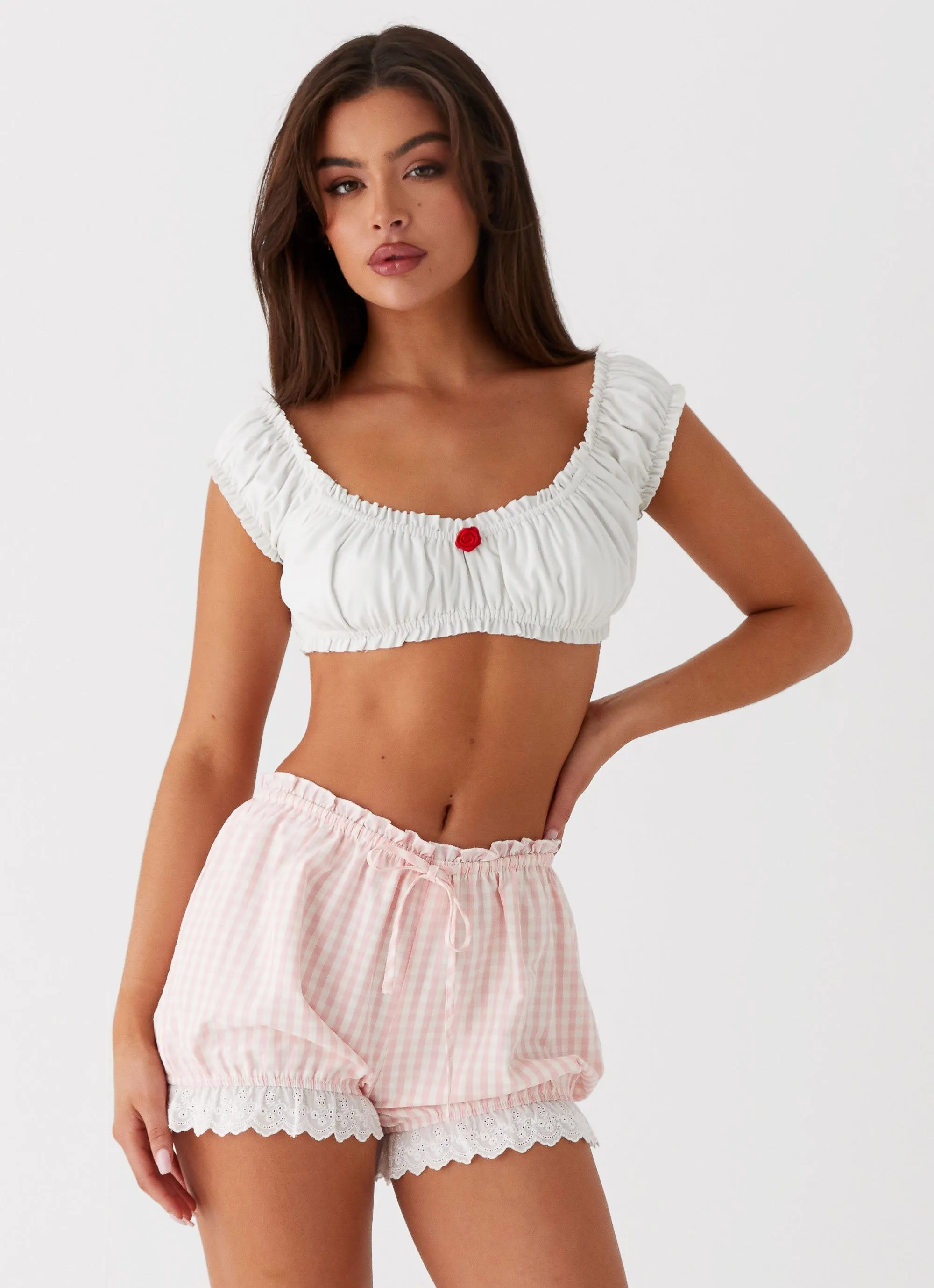 Marcella Crop Top - White sold by Peppermayo product image thumbnail 5