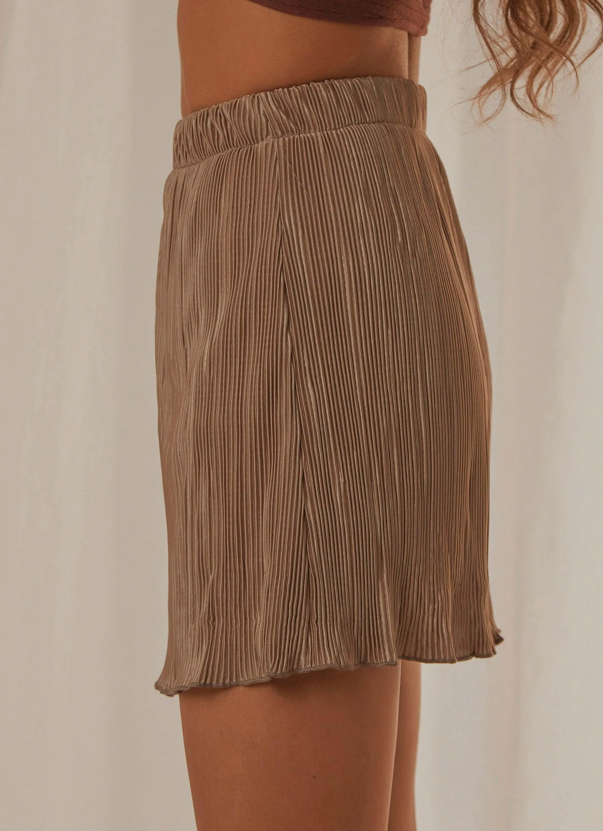 Waves of Light Mini Skirt - Taupe sold by Peppermayo product image thumbnail 5