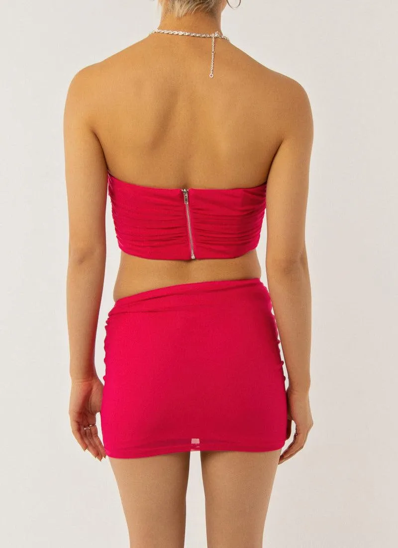 Hattie Mesh Mini Skirt - Magenta sold by Peppermayo product image thumbnail 5