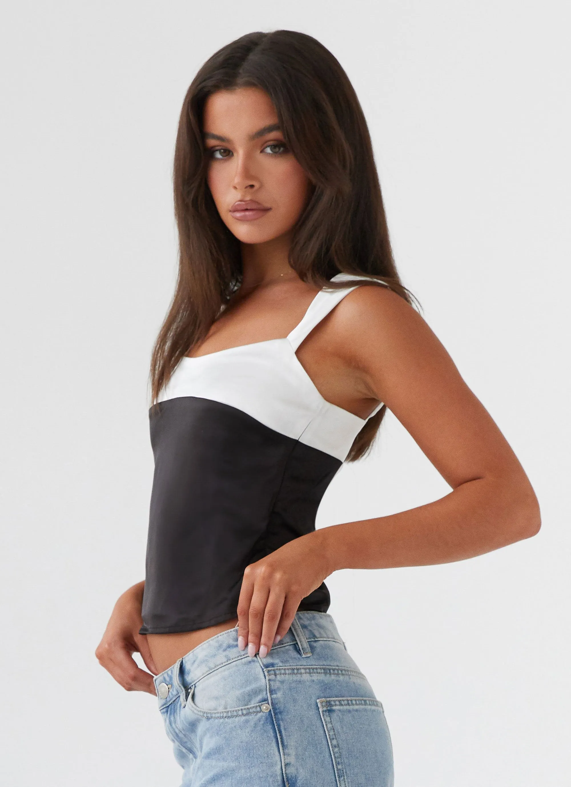 Lylah Satin Top - Onyx sold by Peppermayo product image thumbnail 3