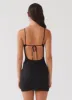 Perfect Always Linen Mini Dress - Black sold by Peppermayo