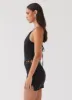 Perfect Always Linen Mini Dress - Black sold by Peppermayo