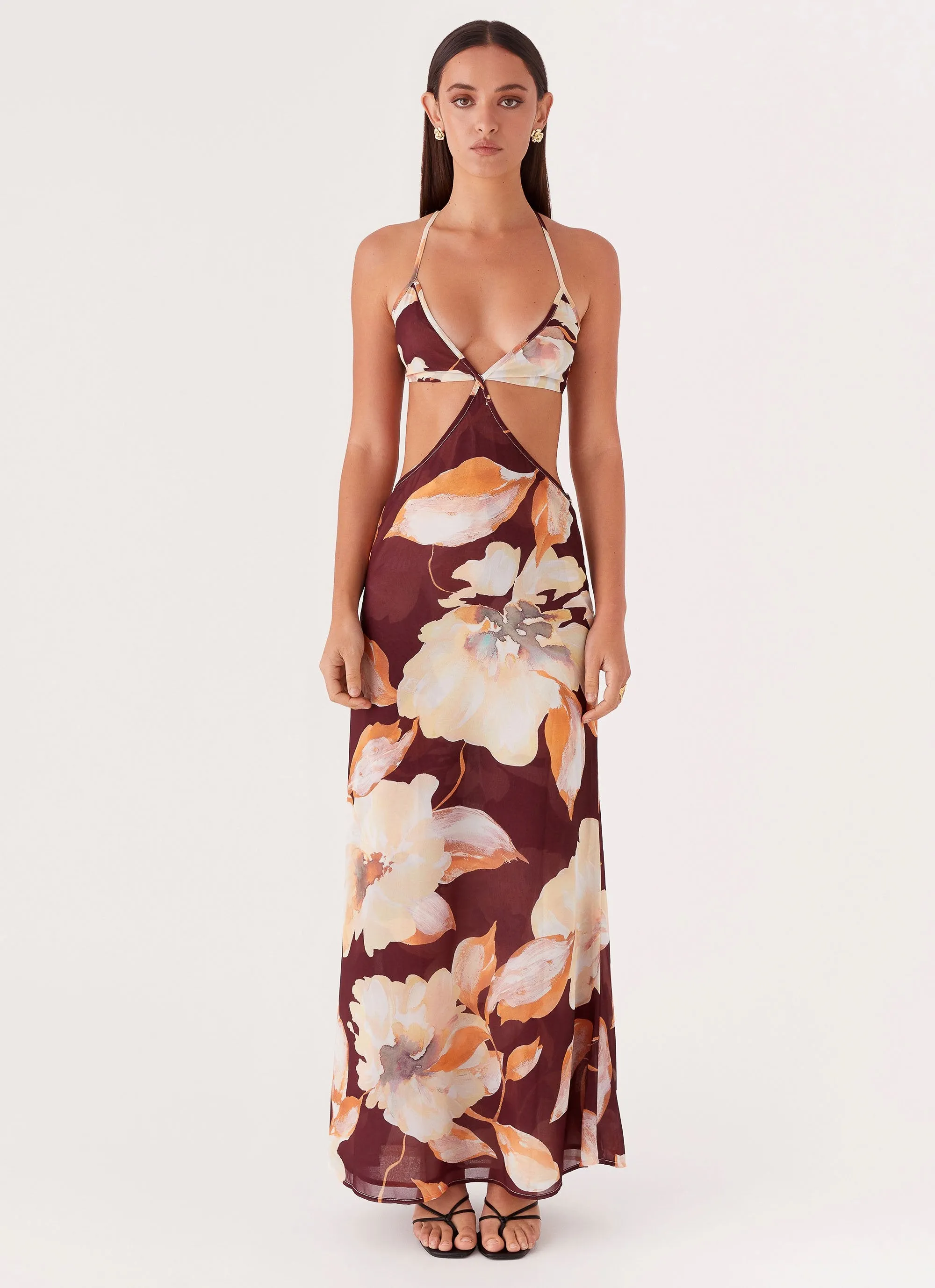 Primrose Daydream Maxi Dress - Brown Floral sold by Peppermayo product image thumbnail 3