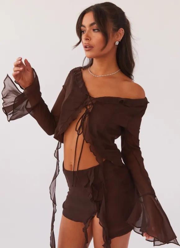 My Favourite Part Blouse - Dark Mocha sold by Peppermayo