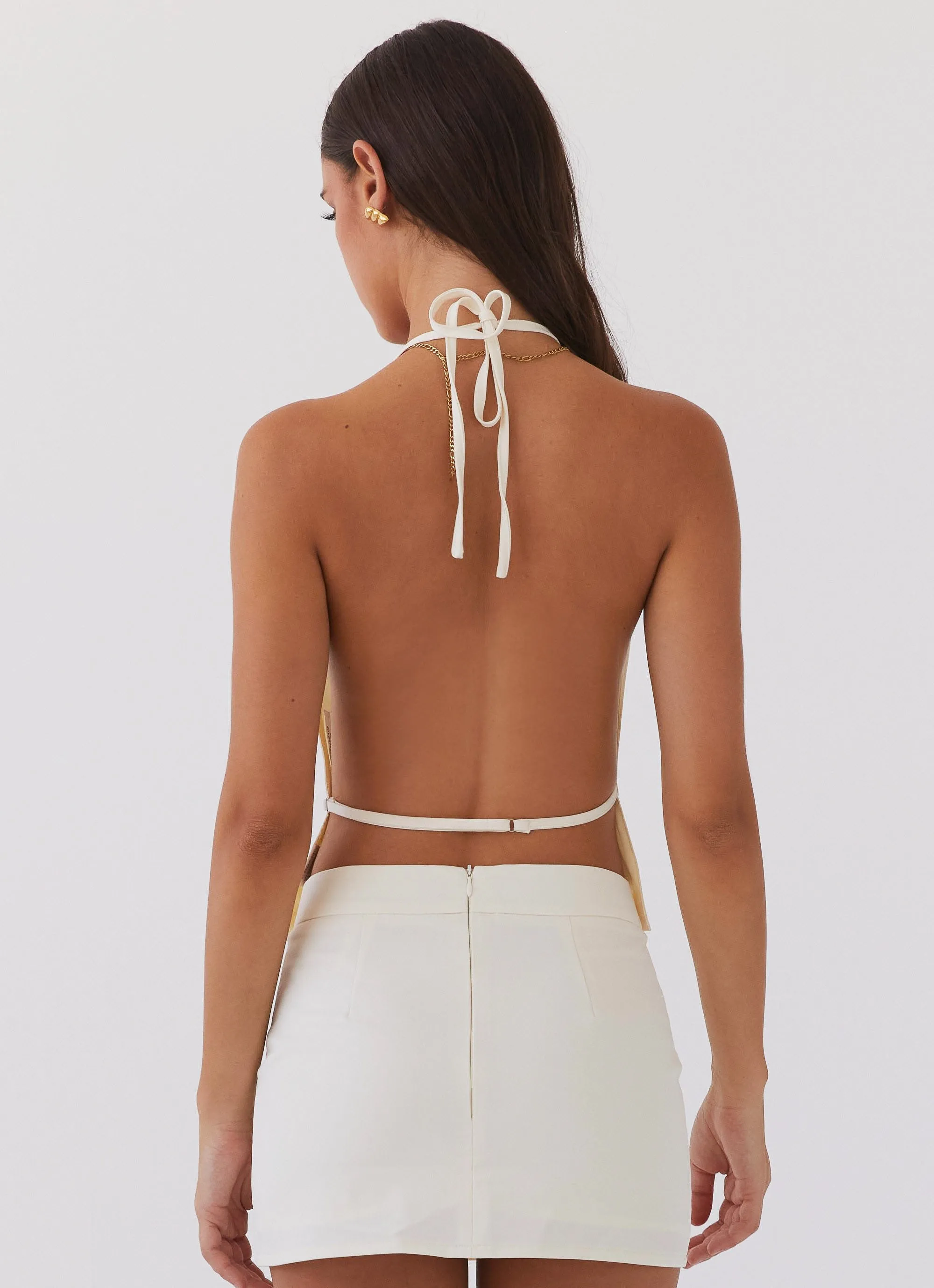 Sarah Halterneck Vest Top - Ivory sold by Peppermayo product image thumbnail 5