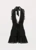 What You Need Frill Mini Dress - Black sold by Peppermayo