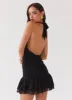 What You Need Frill Mini Dress - Black sold by Peppermayo