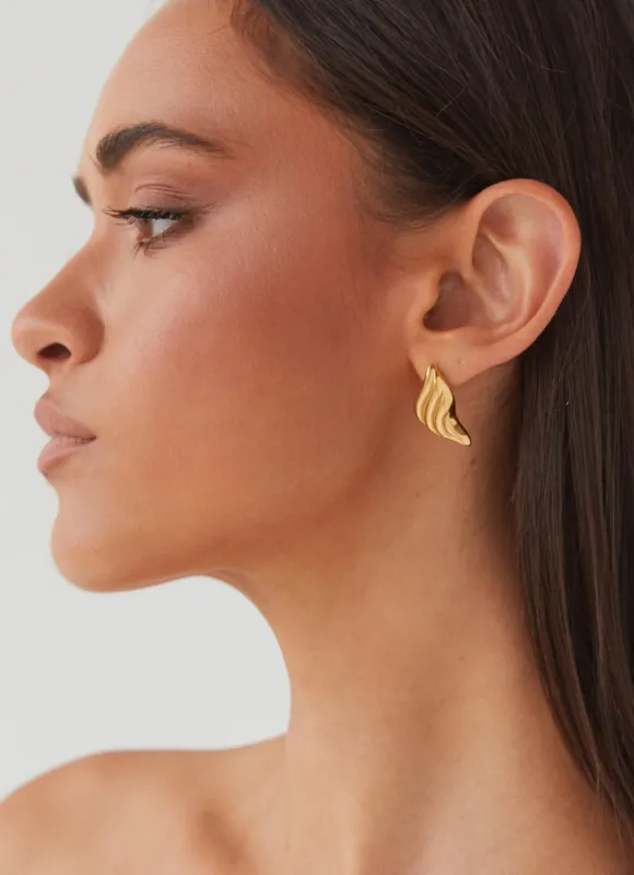 Cloud Nine Earrings - Gold made by Peppermayo