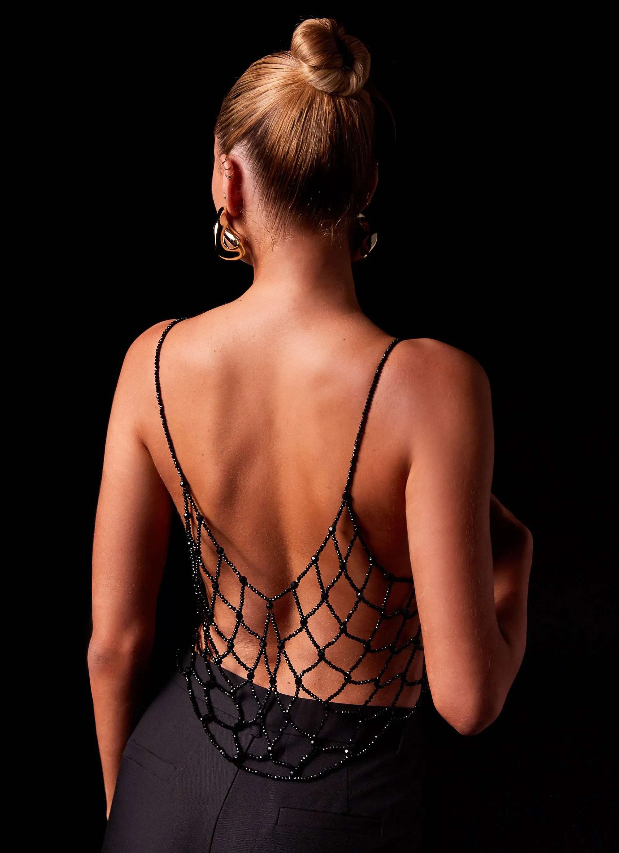 Thessa Beaded Vest Top - Black sold by Peppermayo product image thumbnail 2