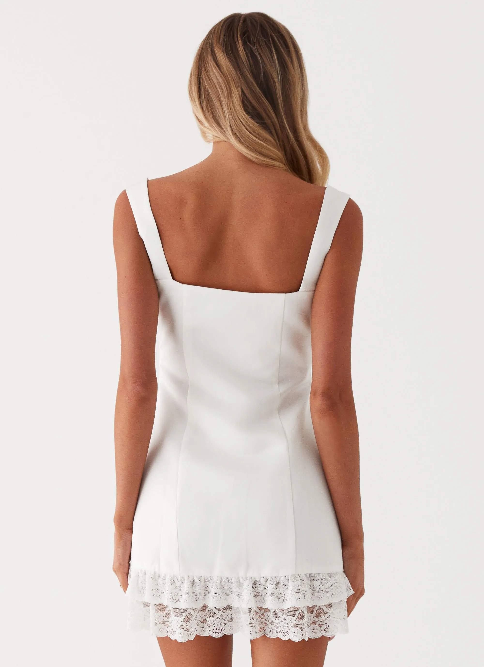 Isadora Lace Mini Dress - White sold by Peppermayo product image thumbnail 4