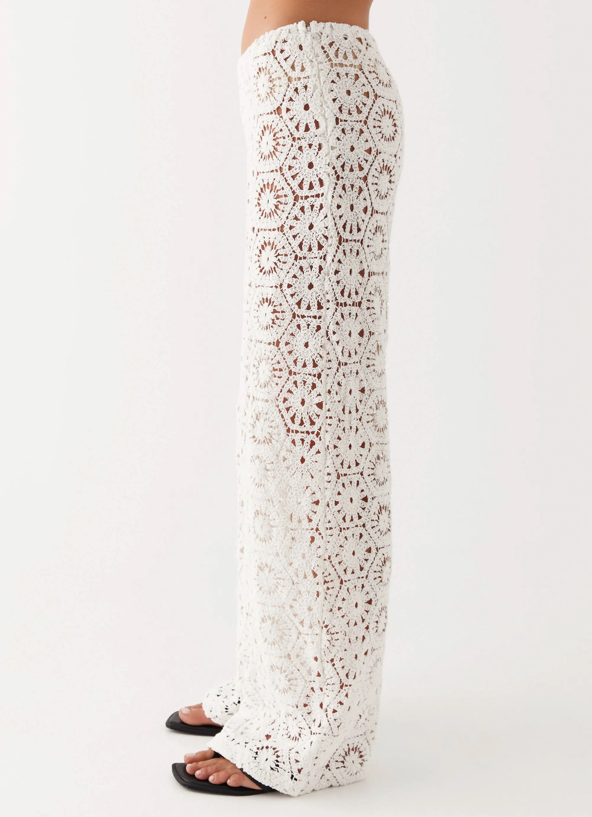 Ibiza Crochet Pants - Ivory sold by Peppermayo product image thumbnail 4