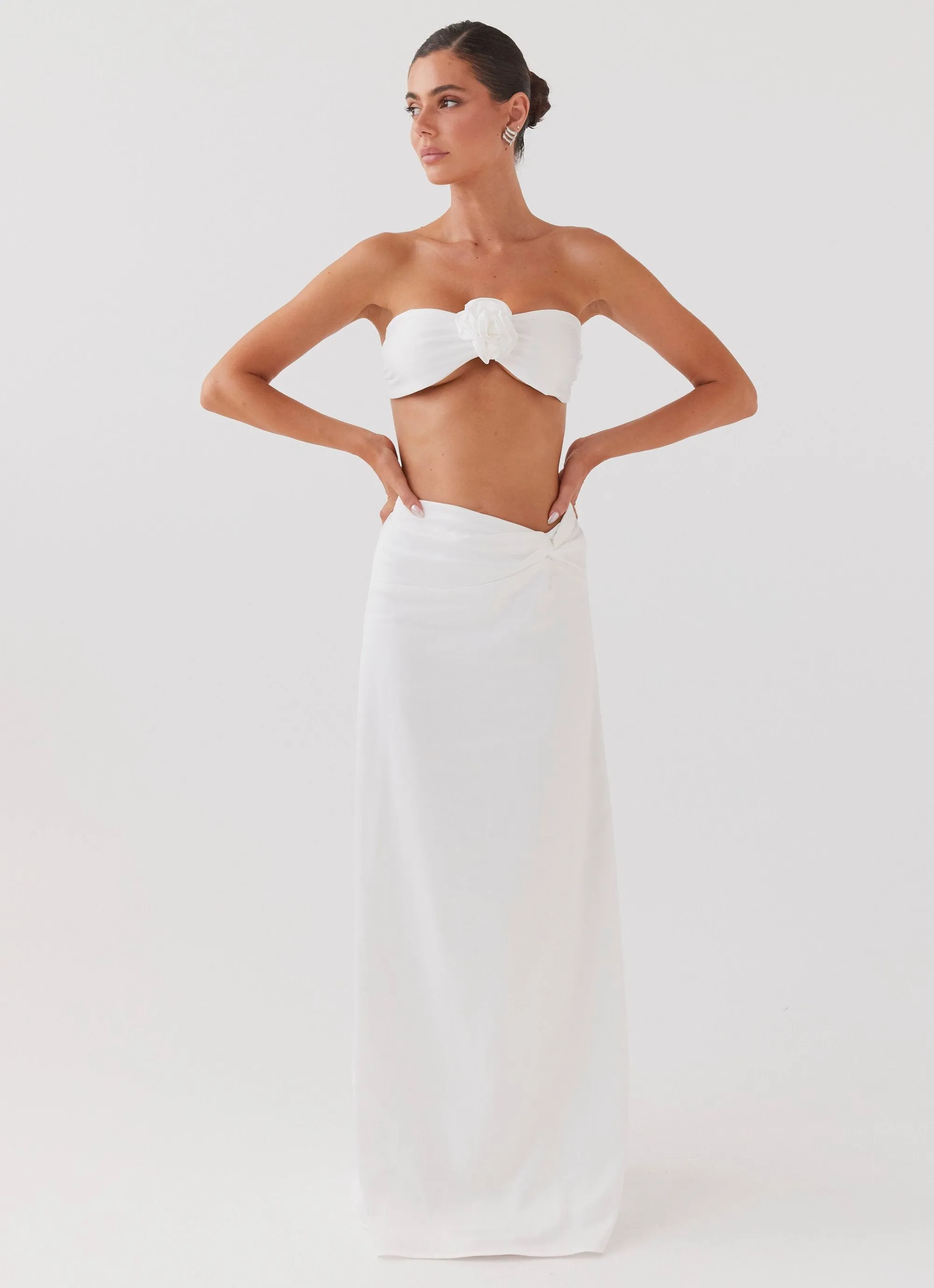 Crescent Light Rose Bandeau Top - Ivory sold by Peppermayo product image thumbnail 2