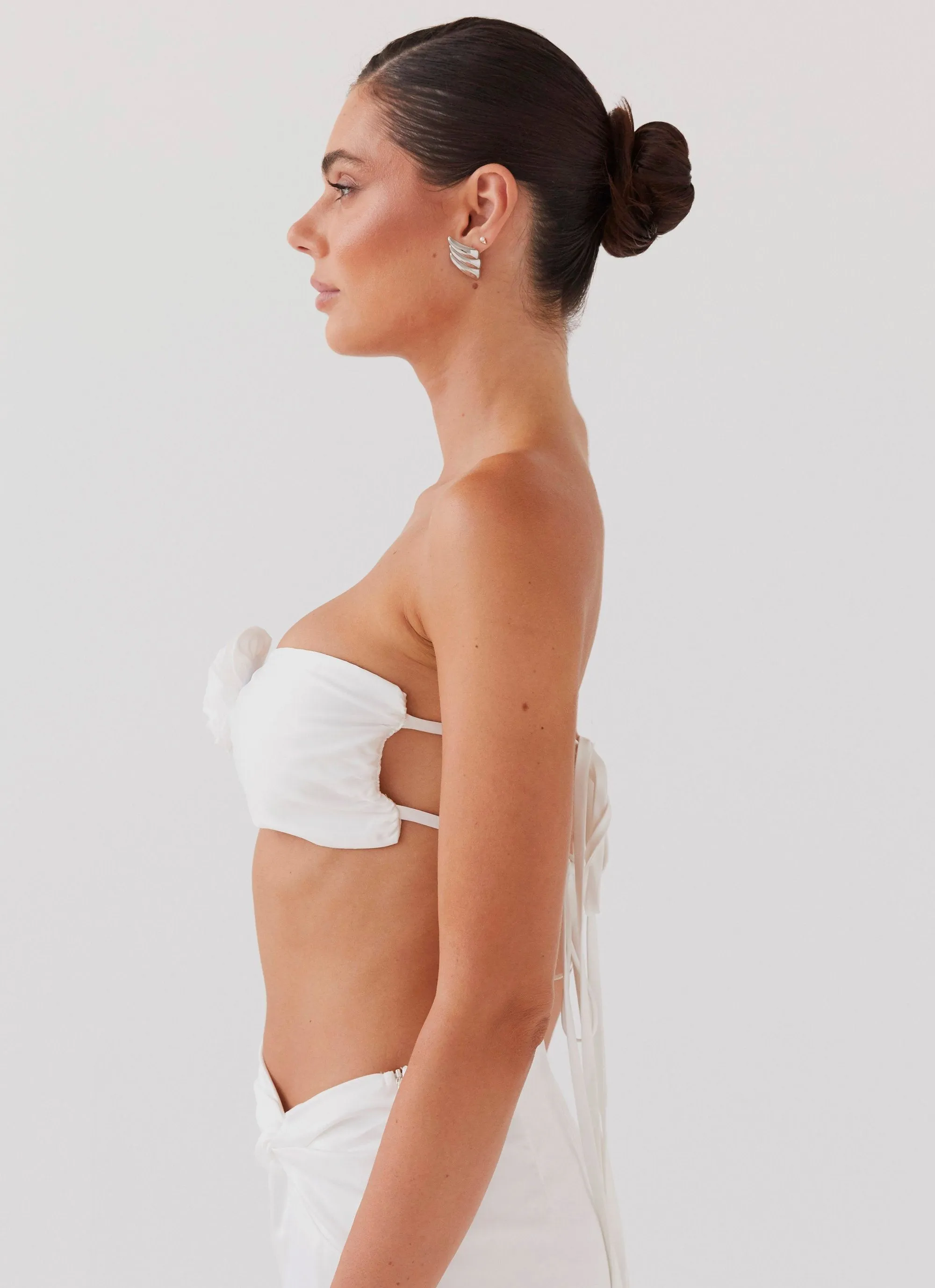 Crescent Light Rose Bandeau Top - Ivory sold by Peppermayo product image thumbnail 4