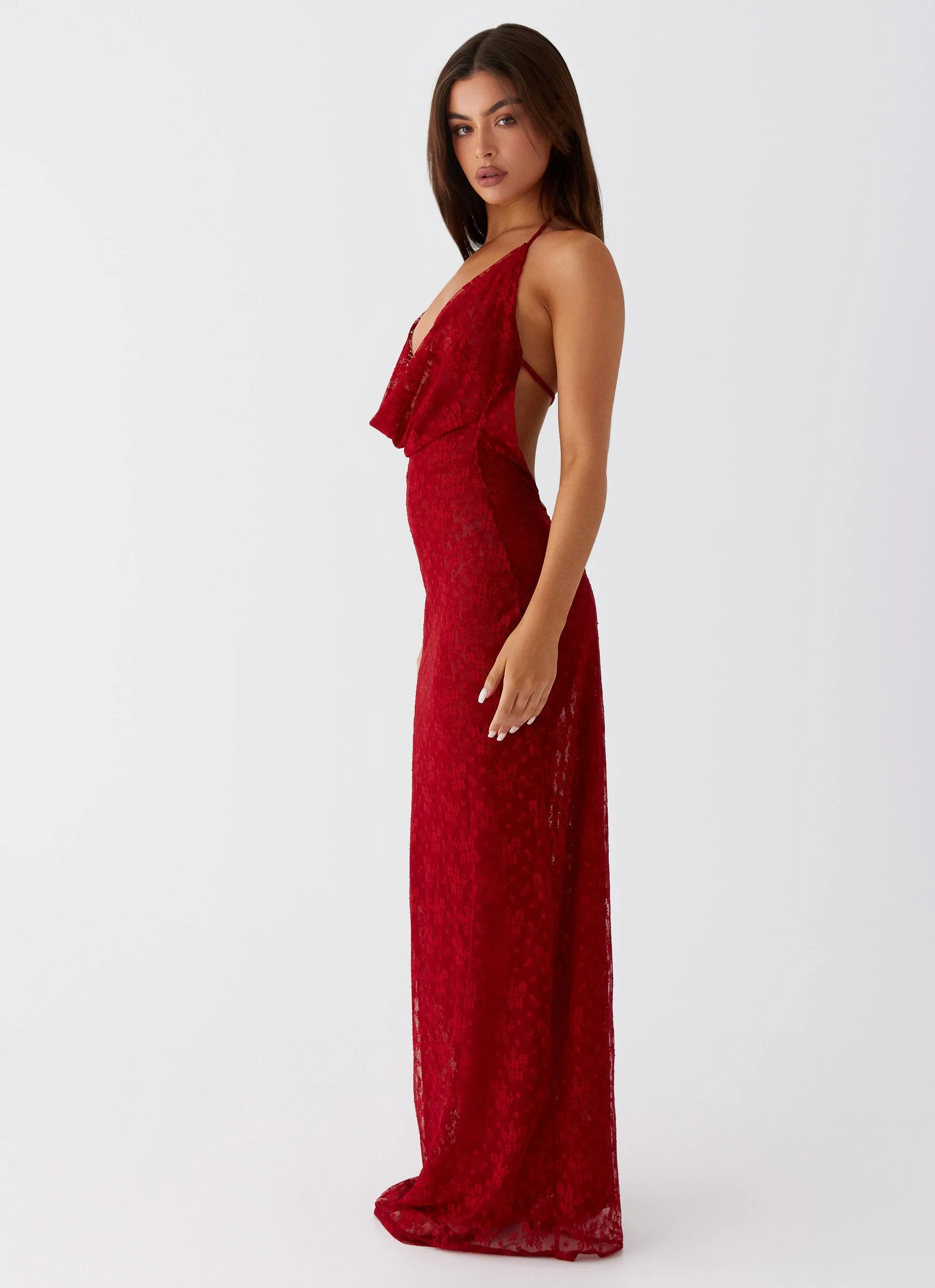 Champagne Coastline Maxi Dress - Dark Red sold by Peppermayo product image thumbnail 3
