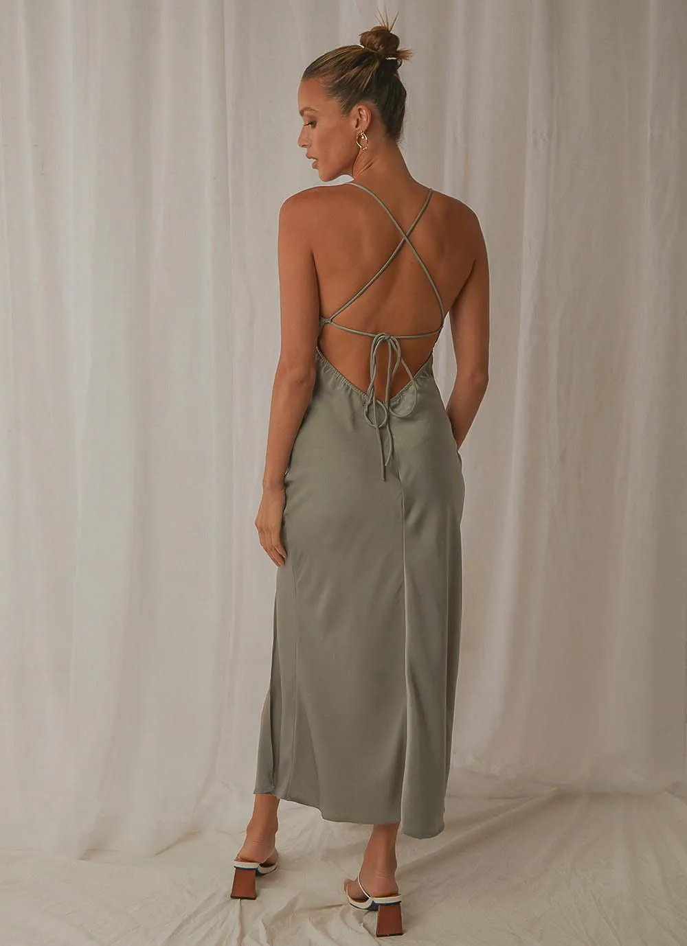 Sun Comes Up Midi Dress - Sage sold by Peppermayo product image thumbnail 5
