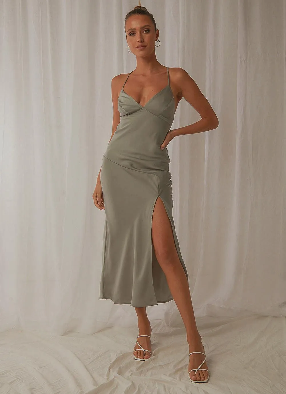 Sun Comes Up Midi Dress - Sage sold by Peppermayo product image thumbnail 3