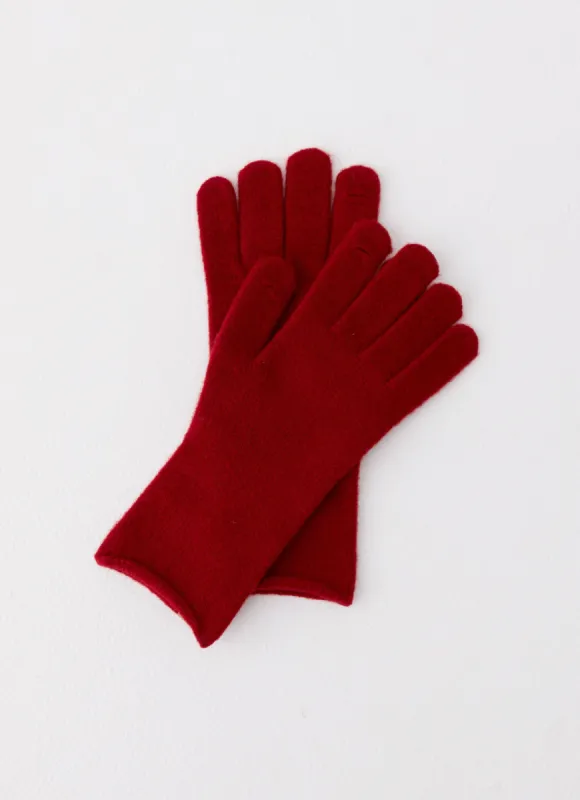 Snow Angel Wool Gloves - Red sold by Peppermayo