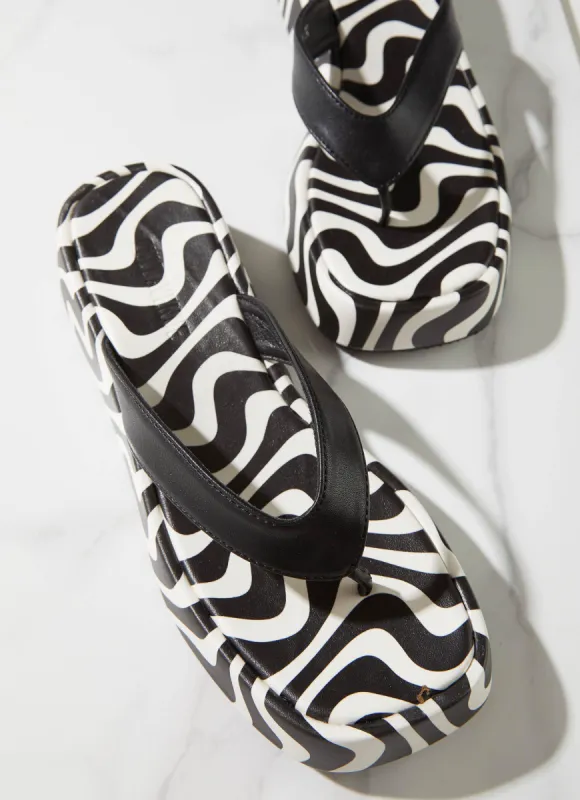 Minelli Sandals - Black Wave sold by Peppermayo