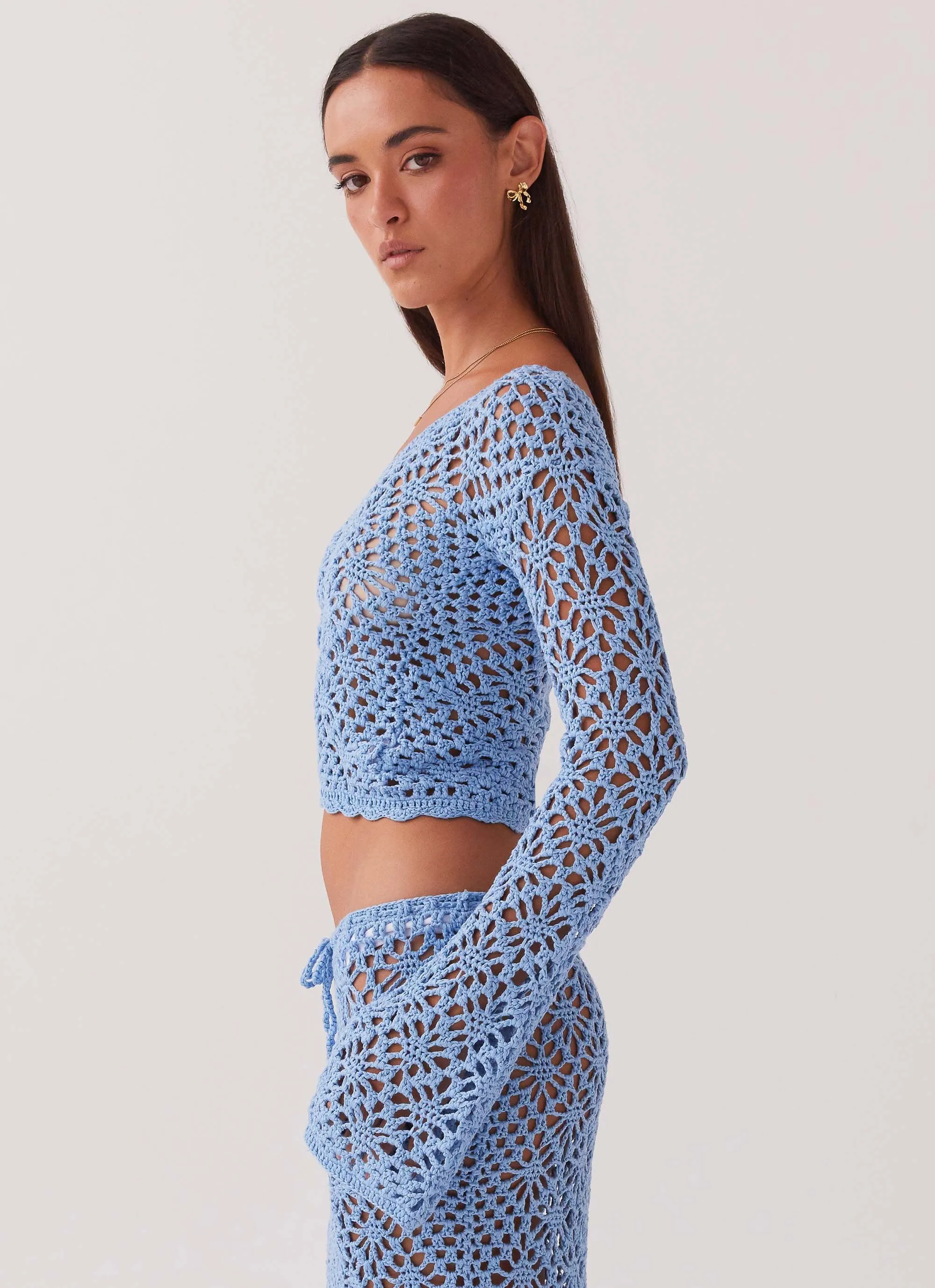 Merliah Crochet Top - Blue sold by Peppermayo product image thumbnail 3